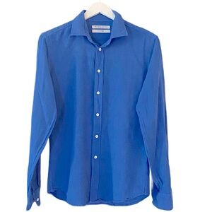 Brooklyn Tailors Men’s Button Down Blue Neck 15” /03 Slim Fit EUC